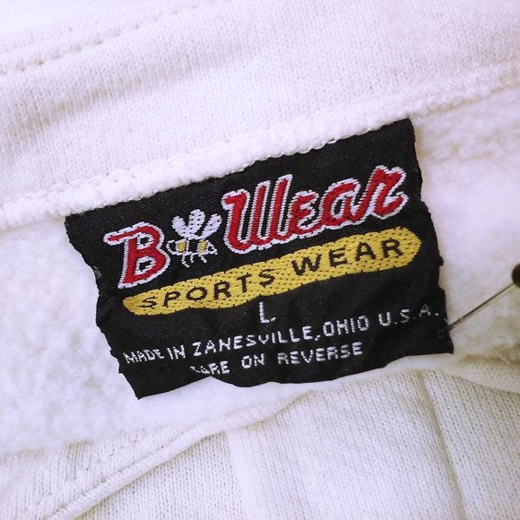 Vtg 80s Bee Wear USA Sporty Tee Time Golf Novelty Cardigan Shacket -L Pockets - Picture 6 of 10